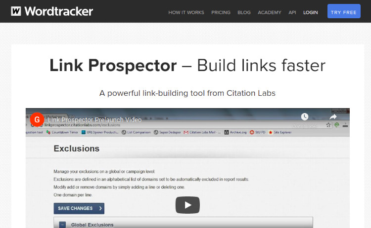 Link Builder by Wordtracker