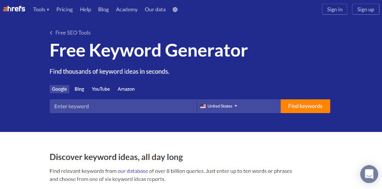 Ahrefs Keyword Generator