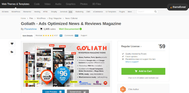 Goliath from Themeforest